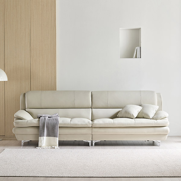 삼익가구 에클레르 프리미엄 4인용 가죽 소파 + 쿠션2p 세트 방문설치 499,000원