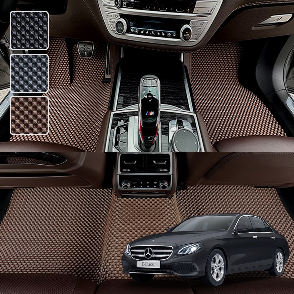 DXSOAUTO 벤츠 E클래스 W213 전용 3D 엠보싱 차세대 고무매트 1열2열 세트 (2016~), 블랙, 458_1 E클래스 W213 61,950원