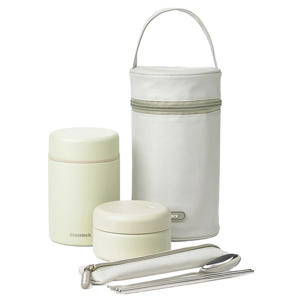 글라스락 플레인 보온도시락 세트 650ml, 베이지, 1세트 20,600원