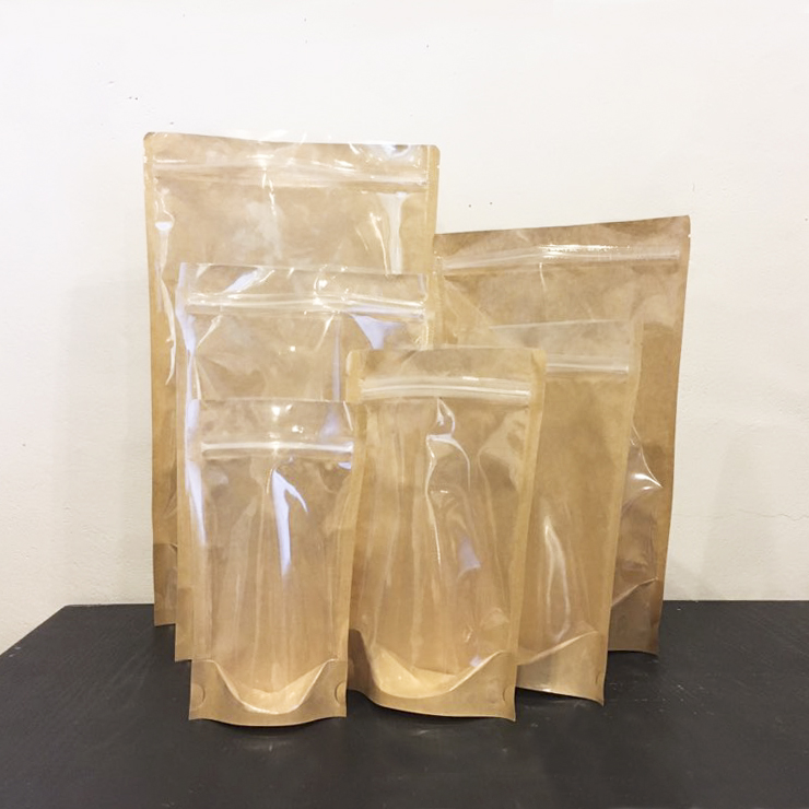 마켓 앞면 투명 크라프트 지퍼스탠드봉투(6종) 16,300원