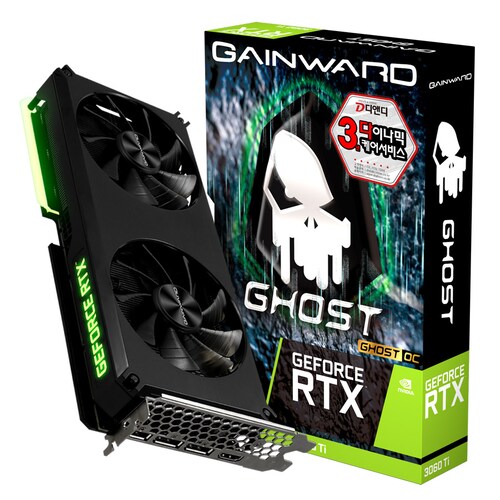 GAINWARD 지포스 RTX 3060Ti 고스트 8GB 중고 2팬 395,000원