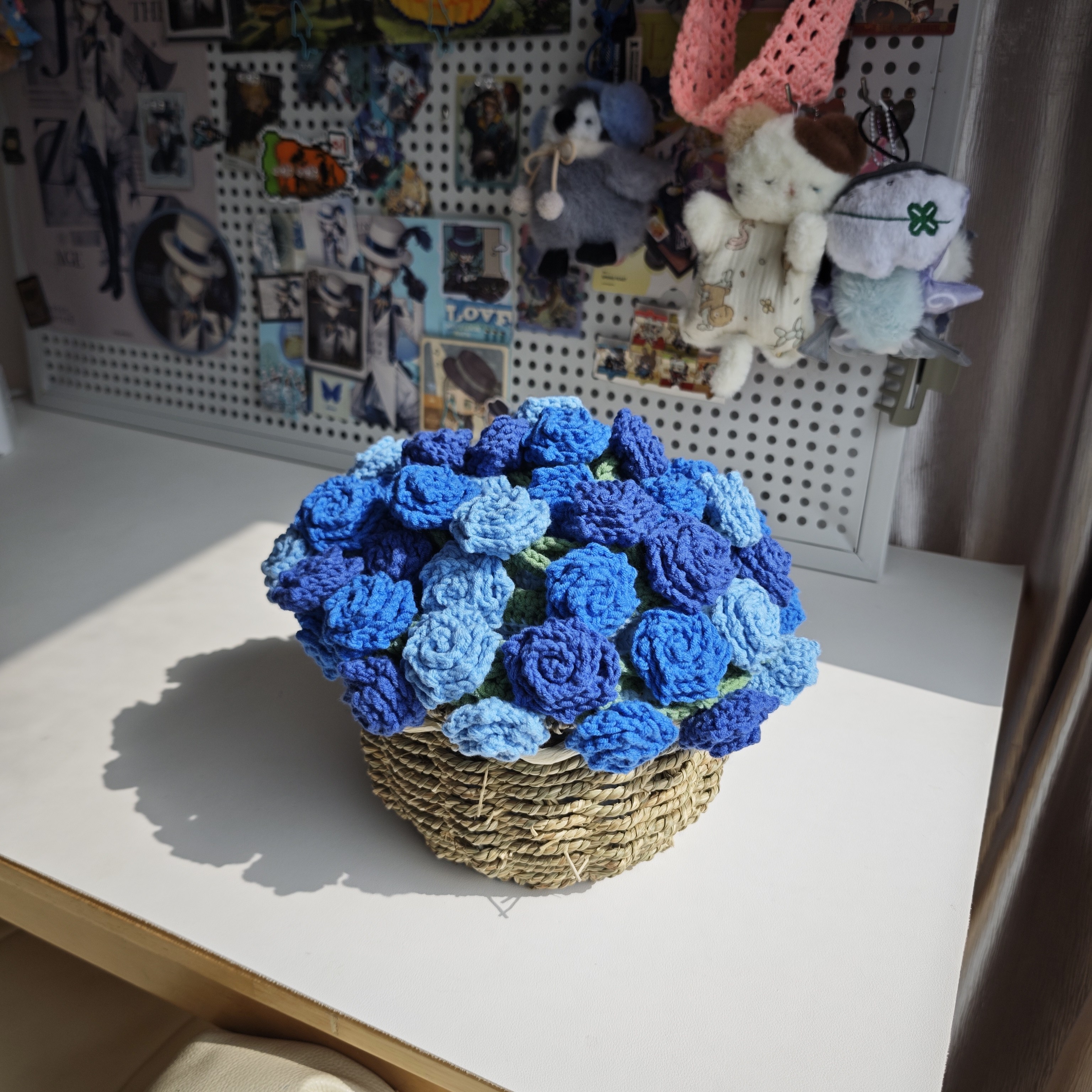 모미얀 뾰족장미 블랭킷 꽃다발 담요 DIY 키트*유투브 무료 영상 포함, 라이트 블루 80, 1세트 39,000원