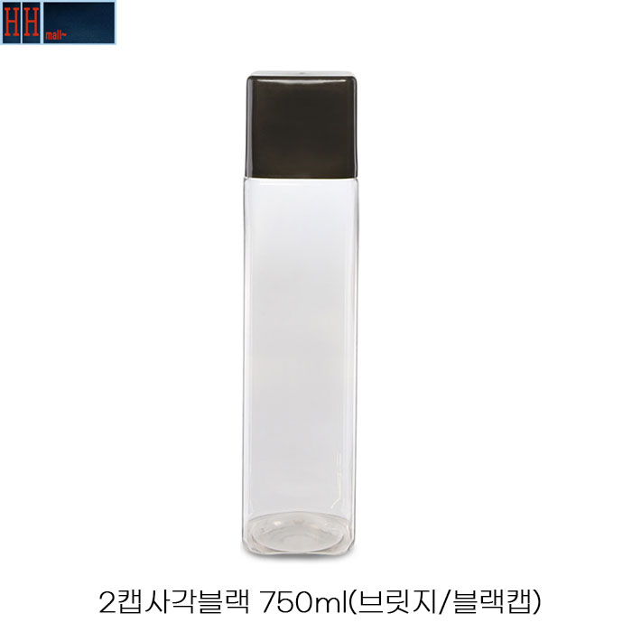 HHmall 더치페트병 2캡사각블랙 750ml 우유 밀크티 쥬스 생수 음료용기 144,000원