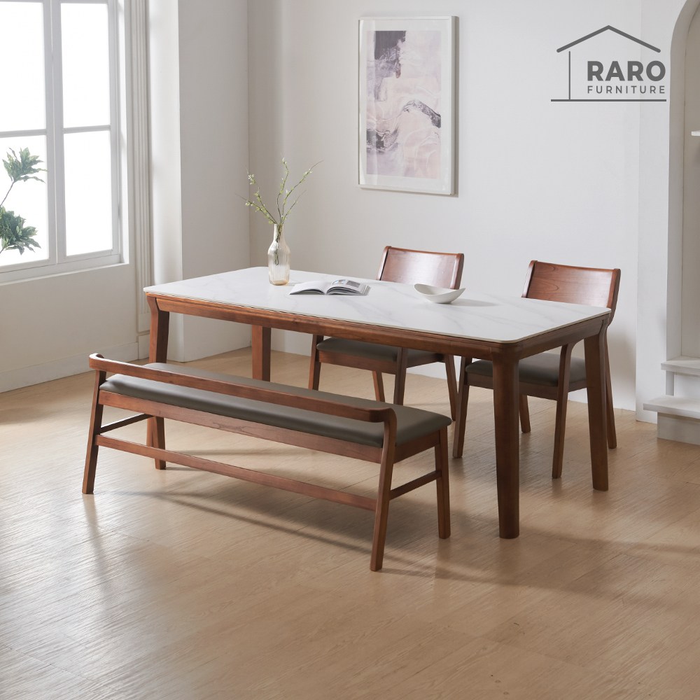 라로퍼니처 데이지 1400 1900 포세린 통 세라믹 4인 6인 참죽나무 원목 식탁 세트 629,000원