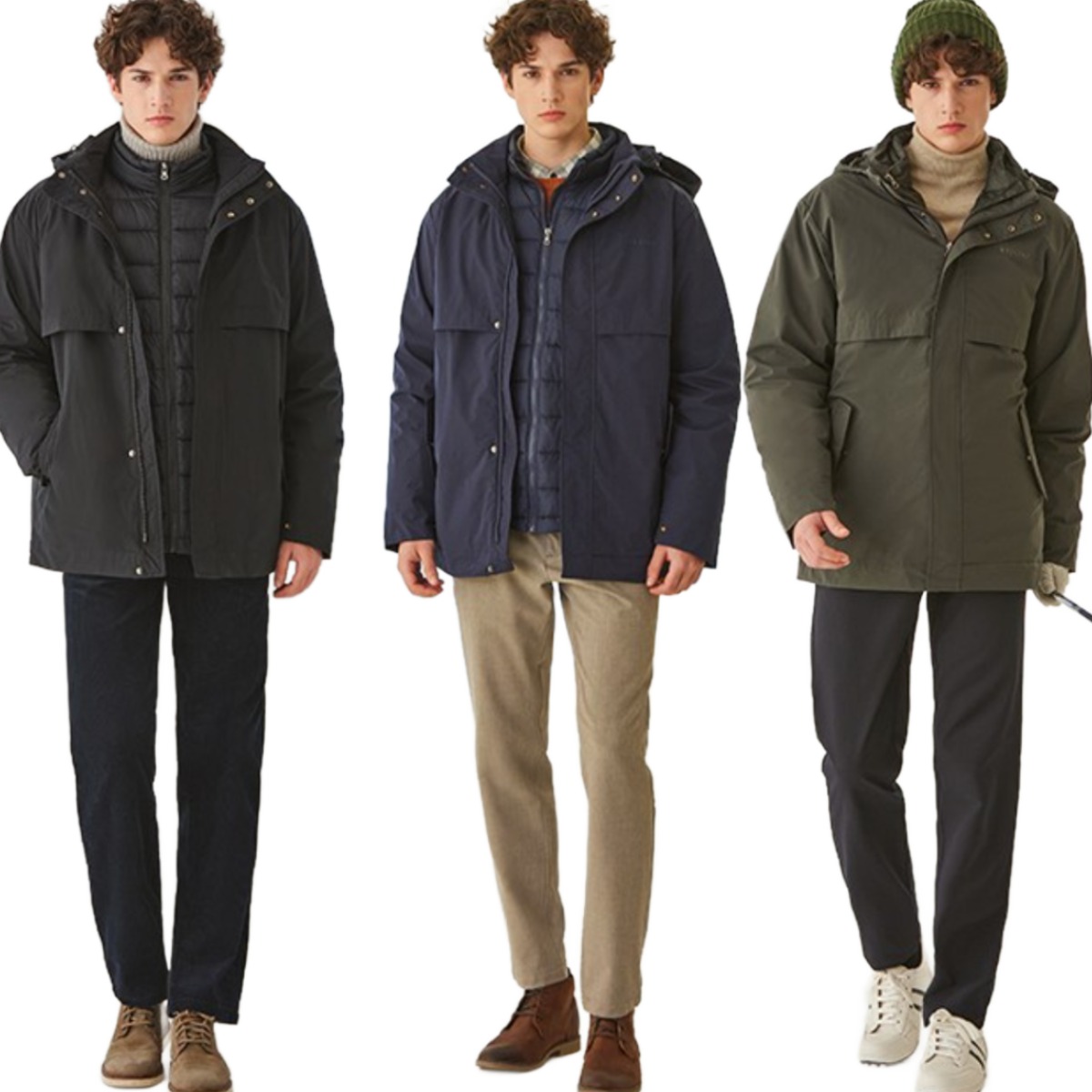 KYJ GOLF 남성용 방풍자켓 2종세트 외피+내피 탈부착 | 레이어드 골프 아우터 59,900원