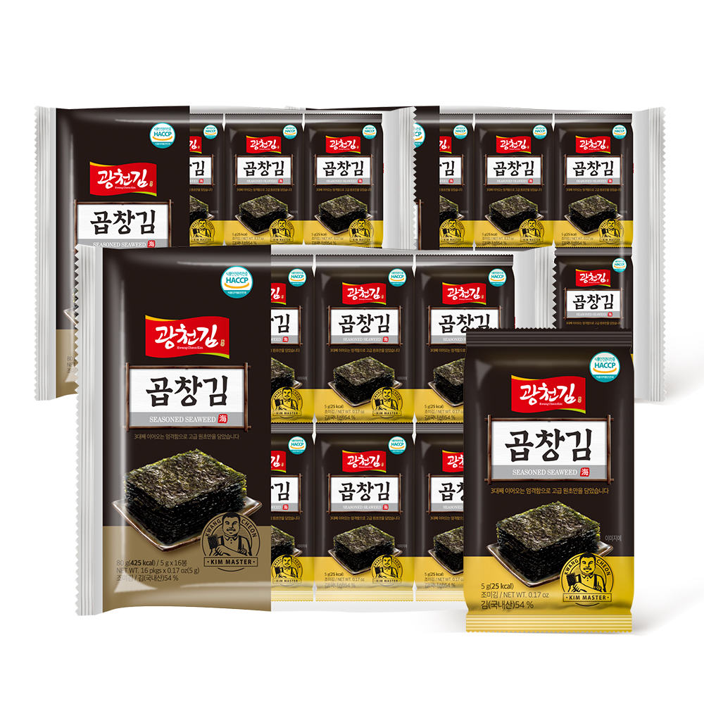 광천김 곱창도시락김, 5g, 48개 21,880원