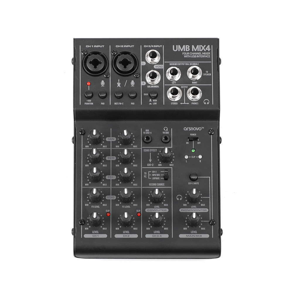 아리스노보 UMB-MIX4 USB 오디오믹서 오디오인터페이스 USB믹서 유튜브믹서 영상회의믹서 PC연결 117,000원