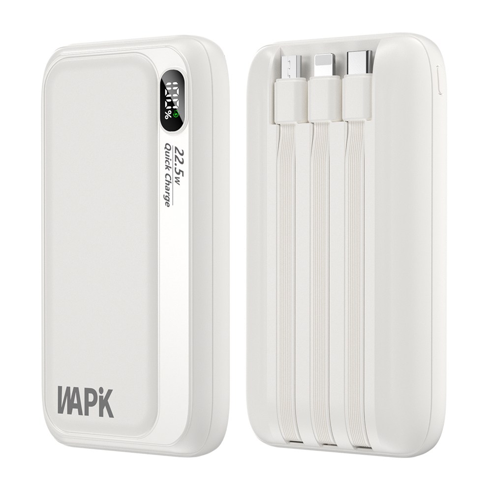 와피크 PD 22.5W 고속충전 일체형 보조배터리 M1 10000mAh 파워뱅크, 화이트 44,900원