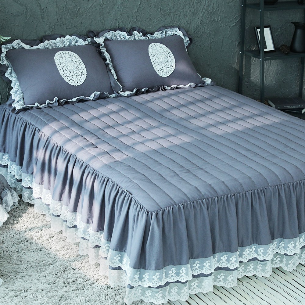 류금숙 프렌치 향기 실키케어 프릴 이중 프릴 침대 커버 179,000원