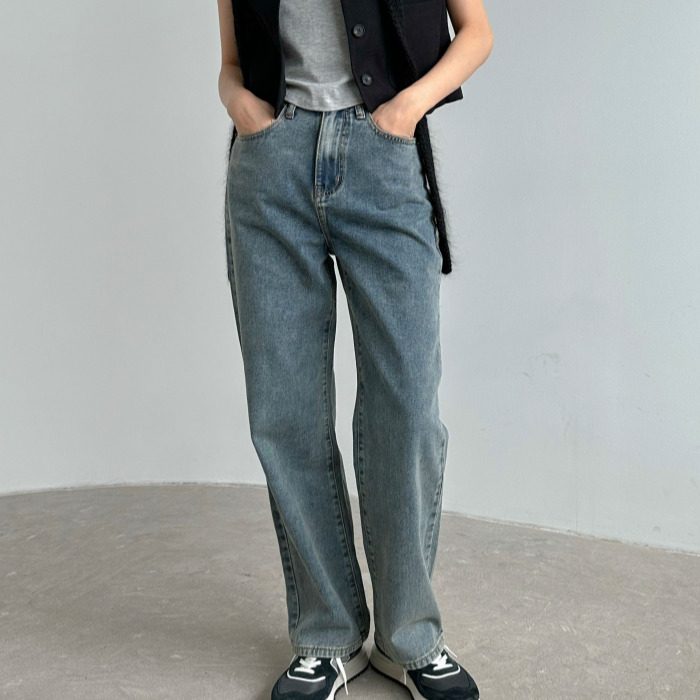 라라온 여성용 숏/미들/롱 기장 난스판 와이드 청바지 25TSP3430, 현재가 33,900원