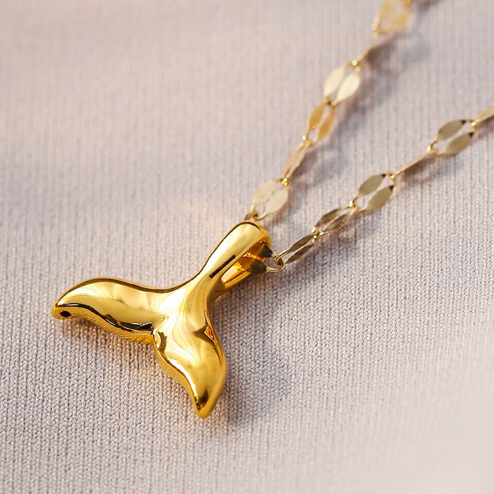 준주얼리 24K 순금 99.9% 행운통통 고래꼬리 목걸이 406,000원