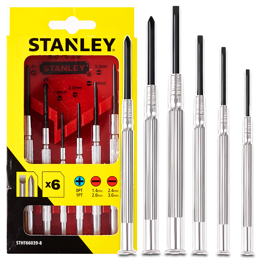 스탠리공식대리점 정밀 공구 미니 십자 일자 시계 안경 드라이버세트 STHT66039 6,300원