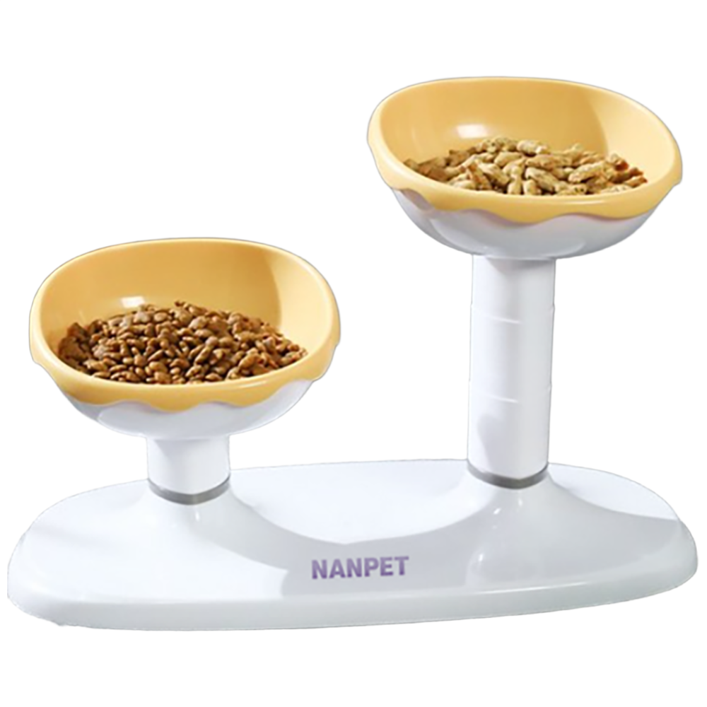 난펫 반려동물 높이조절 2구 식기, 옐로우, 1개 9,500원