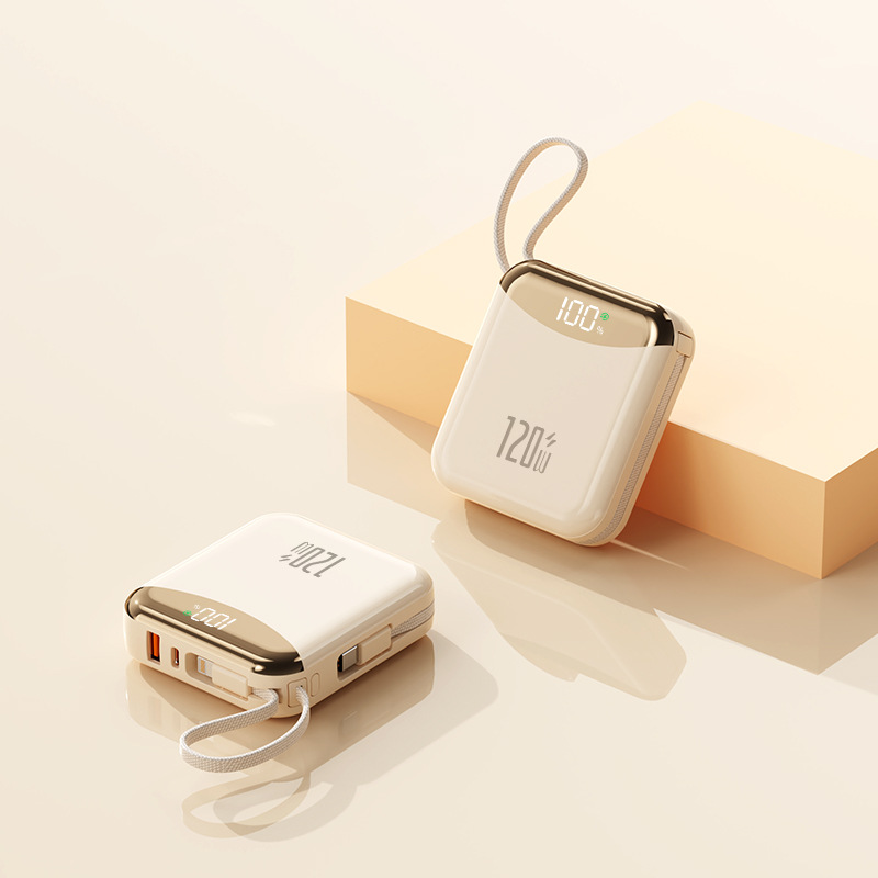 GoaTa 보조배터리 고속충전 휴대용보조배터리 20000mAh대용량 120W초고속 충전 케이블 일체형 보조배터리 항공기준에 적합 34,500원