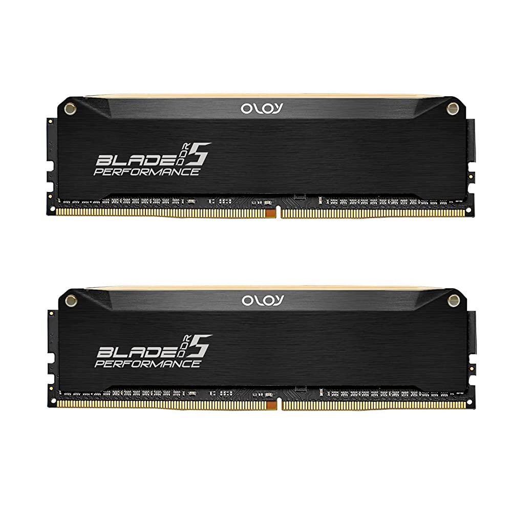 올로이 DDR5 RAM 32GB (2x16GB) 블랙 헤어라인 블레이드 6400 CL32 1.35V 게이밍 UDIMM 인텔용 (MD5U1664320IRLDE) 296,600원