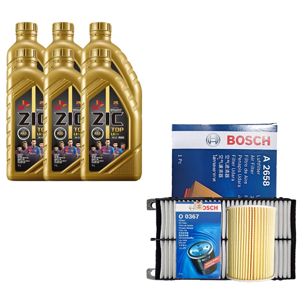 더뉴그랜저 IG 2.5 가솔린 지크 탑 5W30(6L) 보쉬 필터 엔진오일세트 0367-2658 109,700원