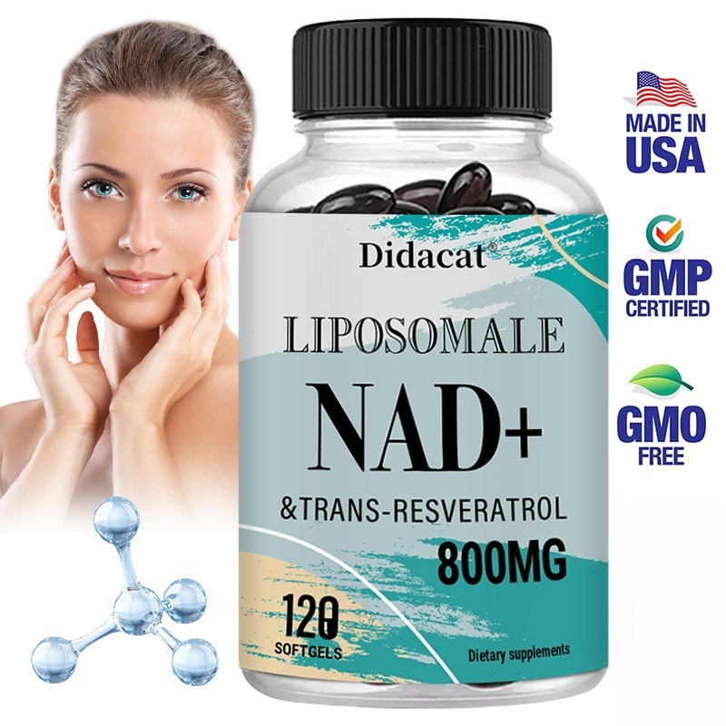 리포좀 NAD+ 및 트랜스 레스베라트롤 보충제 - 고용량 800mg으로 최적의 흡수 촉진 - 심장, 세포, 근육 건강 지원, 2개, 60회분 32,300원