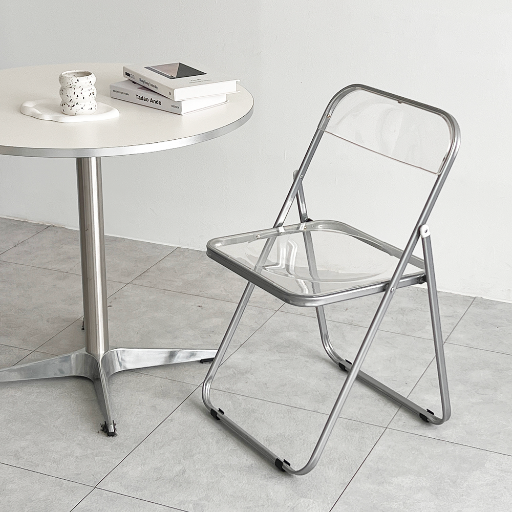 오브민 접이식 인테리어 의자, 클리어투명, 1개 19,890원