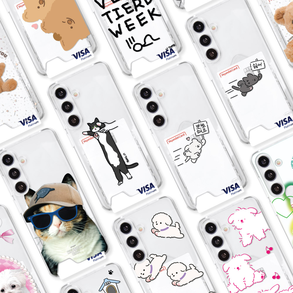 92가지 디자인 갤럭시S24플러스 S926 전용 카드 수납 클리어 하드케이스 15,000원