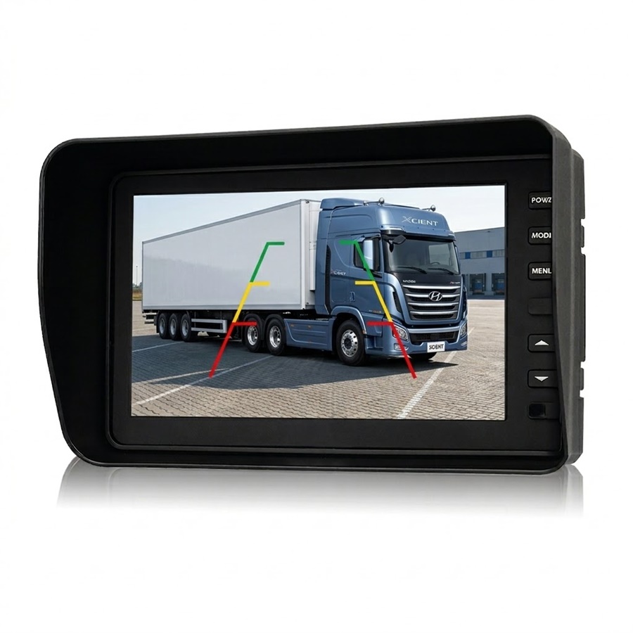 국산 7인치  AHD모니터 화물차 트럭 중장비 버스용 모니터 12V-24V겸용 CVBS 720P 1080P지원 주차선지원 썬바이져제공 135,000원