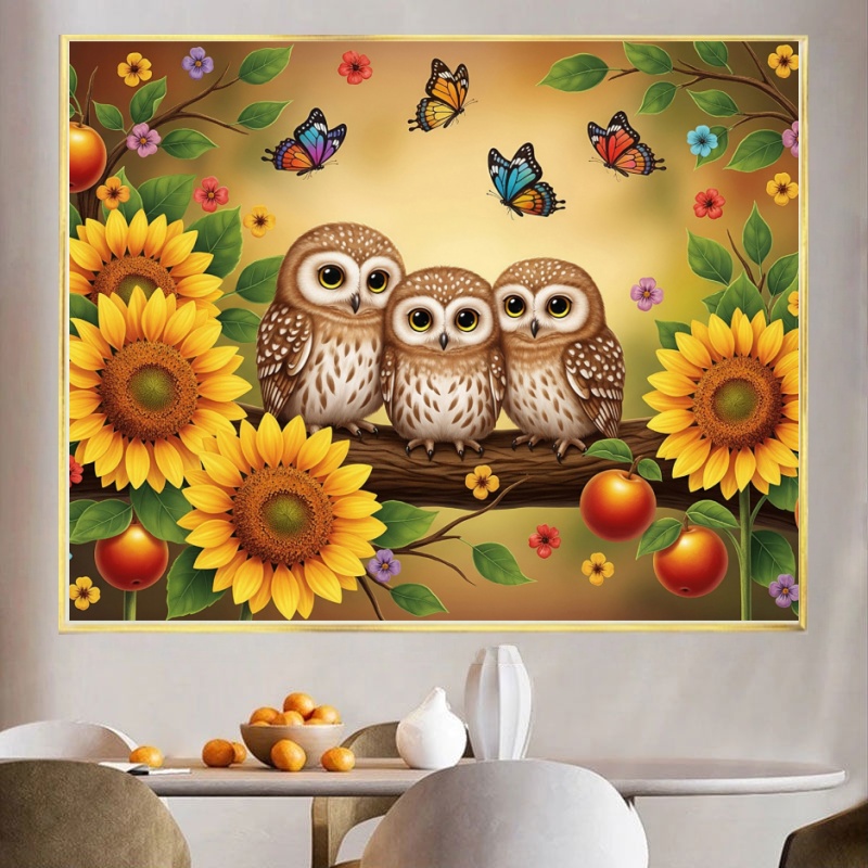 보석십자수 캔버스형 부엉이 diy 50 x 40 cm 19,800원