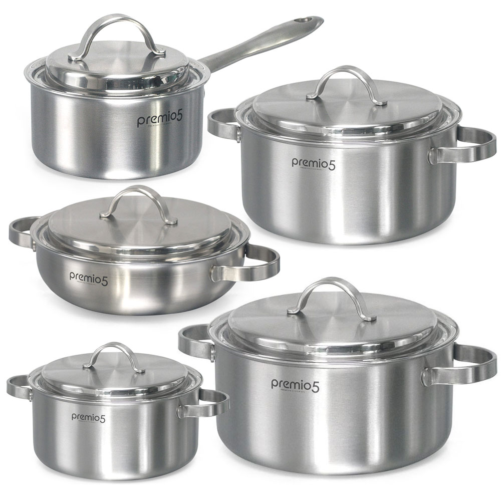 키친아트 프리미엄 통5중 스텐304 신혼냄비세트 인덕션용냄비 5종 세트 223,900원