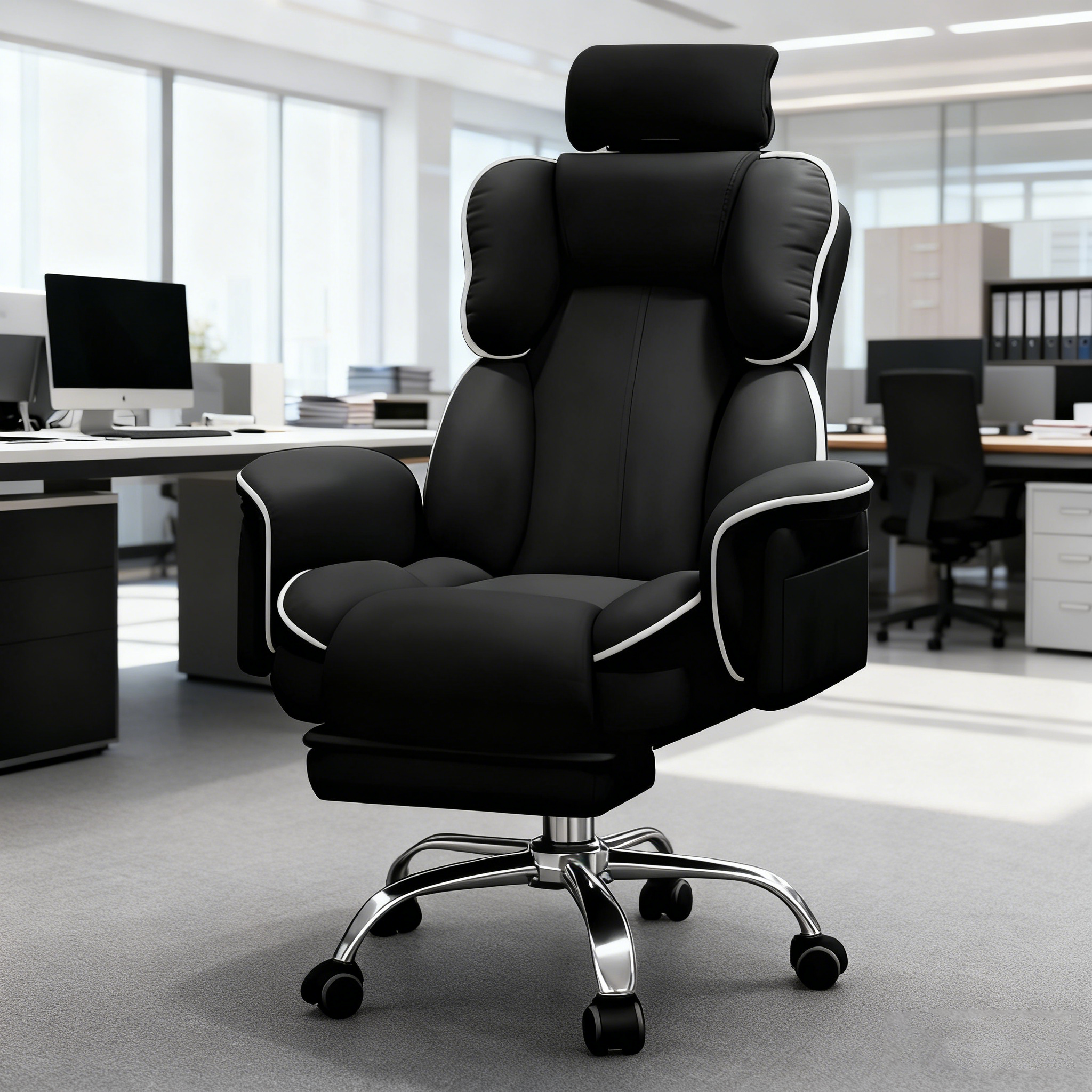 New World e스포츠 의자 인체공학 컴퓨터 의자 게임 의자 사무용 의자 767, 블랙 162,000원