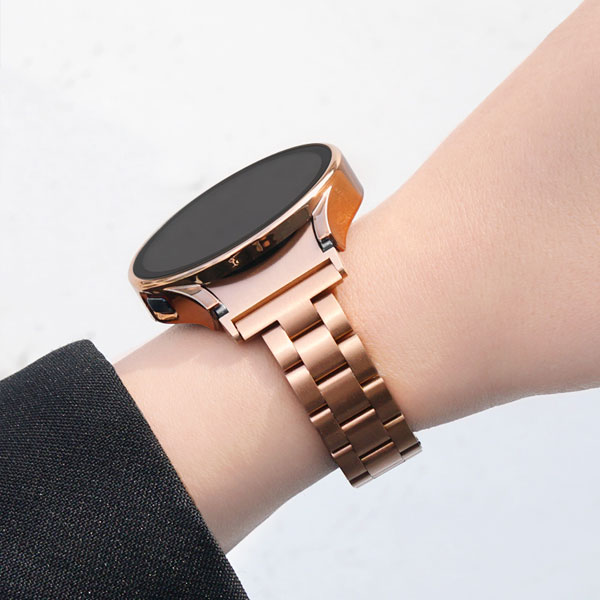 미소피아 갤럭시워치8 7 6 5 4 호환 글로시 메탈 스트랩 + 케이스 체인 슬림 여성 커브형 시계줄 밴드 날개형 21,900원