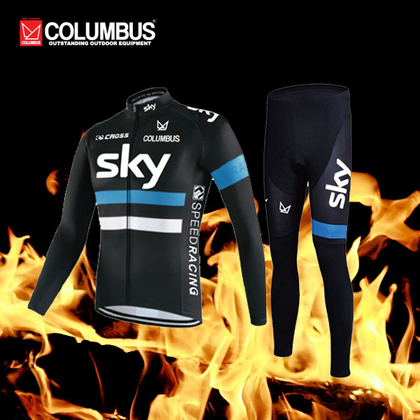 콜럼버스 SKY 겨울 기모 남녀공용 긴팔 자전거복 상하의 세트 68,900원