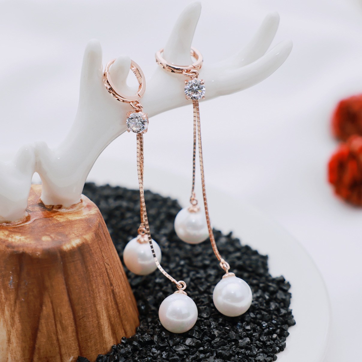 14k 18k 핑크 로즈골드 진주 귀걸이 (E593-진주) 588,850원