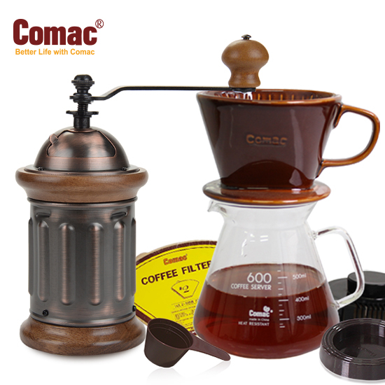 코맥 자기커피드립세트 600ml+이중날 커피밀 엔틱(카퍼) (DN4+M10) 55,800원