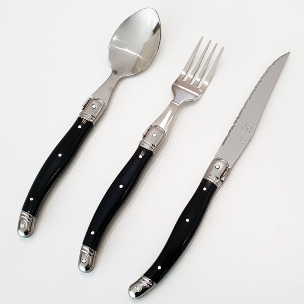 리옹 라귀올 시즌2 누벨 커트러리 1인 세트 3종, 1세트, 3pcs, 블랙 17,000원