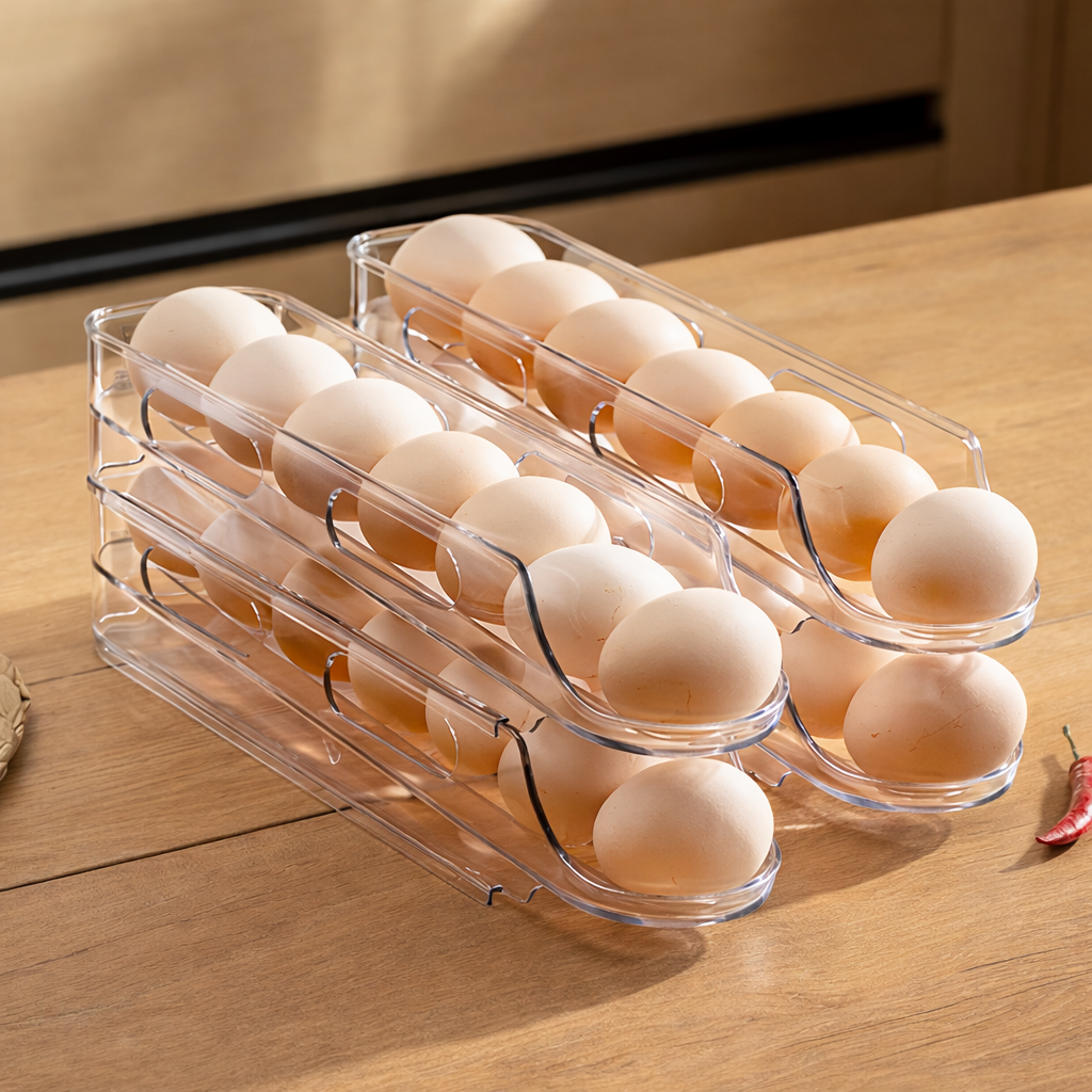루이쉘 자동 롤링 분리식 계란 트레이, 1개, 투명 5,900원