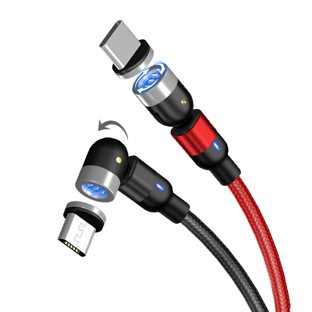 360도 회전가능한 마그네틱 자석 휴대폰 고속 충전 케이블 6,400원