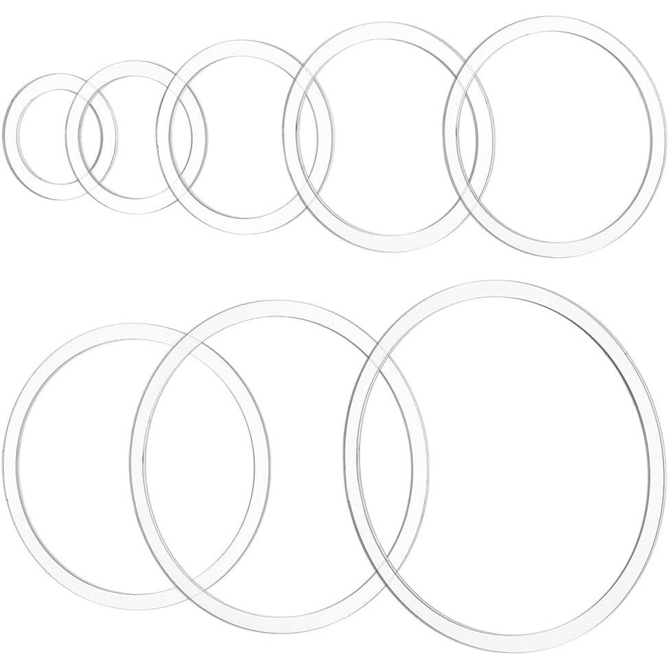 아크릴 원형 템플릿 세트, 8 사이즈, 정밀 커팅 가이드, DIY 공작 도구 12,110원