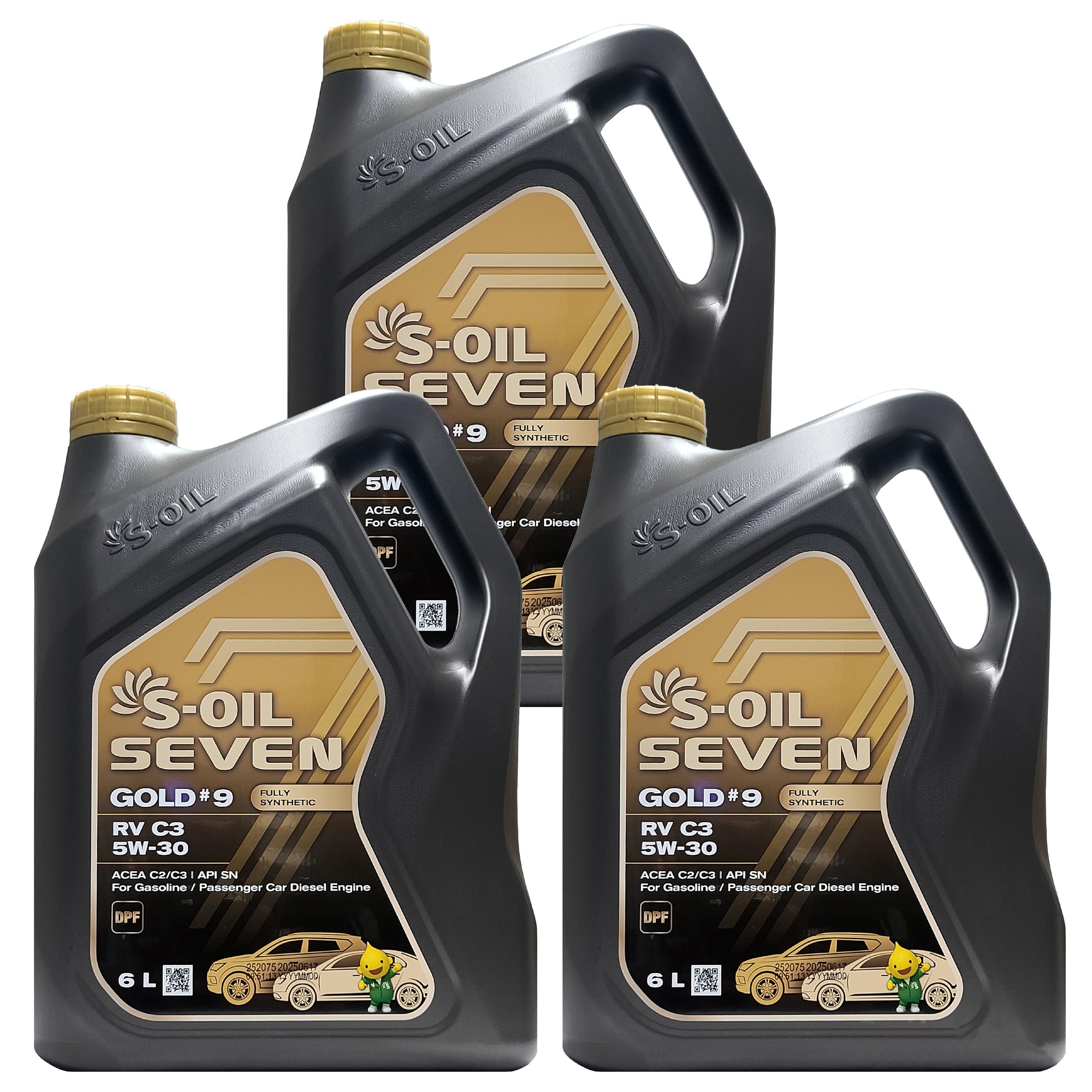 에스오일 세븐 골드 9 RV C3 5W30 6L x 3개 1박스 18L 가솔린 디젤 겸용 100% 합성 엔진오일 113,000원