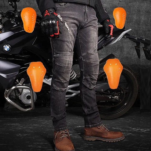 기사미 모터사이클진 프리미엄 스판 라이더진 무릎보호대 할리패션 안전운행 CF00463 블랙/블루, 블루 104,000원