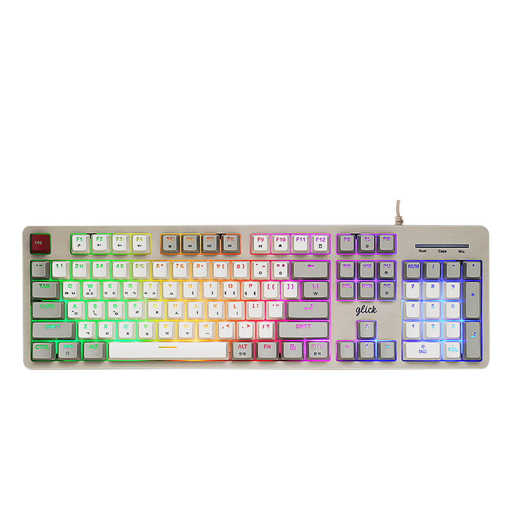 지클릭커 슈퍼히어로 RGB 멤브레인 이중사출키캡 유선 키보드, 제조사축, SPK110, 레트로레드 22,900원