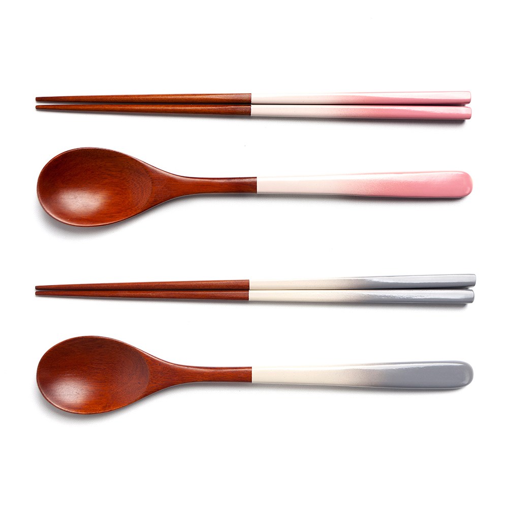 숨쉬는나무 자체제작 그라데이션 물방울 옻칠 나무수저 2인세트 16,850원