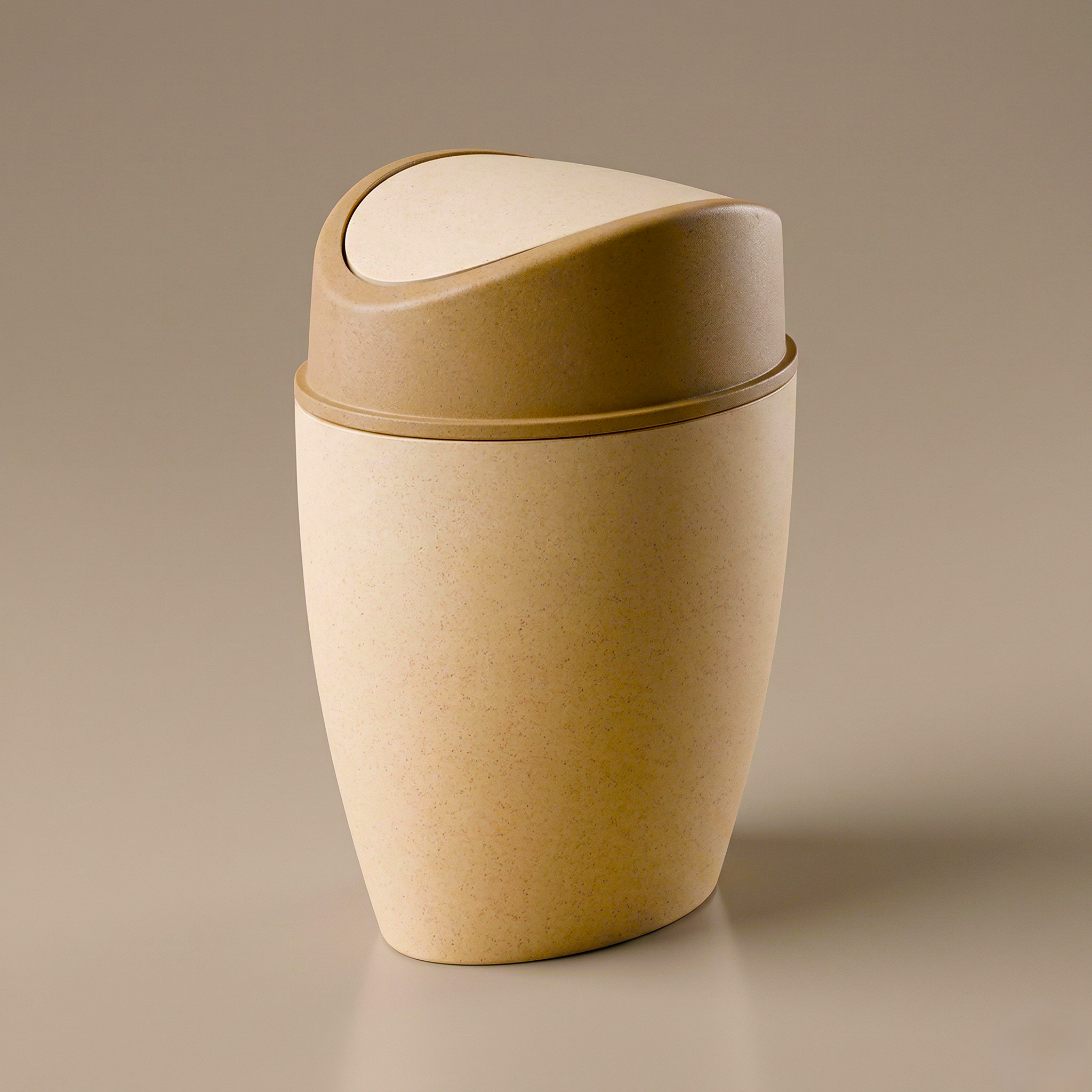 감사해지구 CXP 친환경 목재 미니 스윙 휴지통 탁상용 화장대 차량용 쓰레기통 1L, 베이지 7,800원