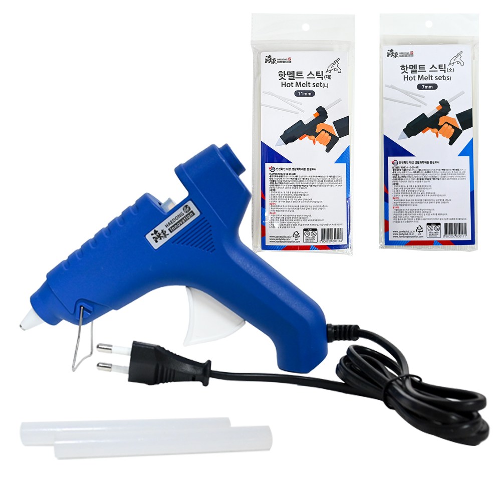 별이네파티 글루건심 7mm 11mm 핫멜트 글루건 세트 스틱 소량 500g 모음 1,600원