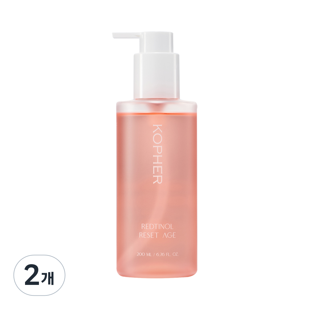 코페르 모공탄력 블랙헤드 레드티놀 리셋 에이지 클렌징 오일, 2개, 200ml 59,600원