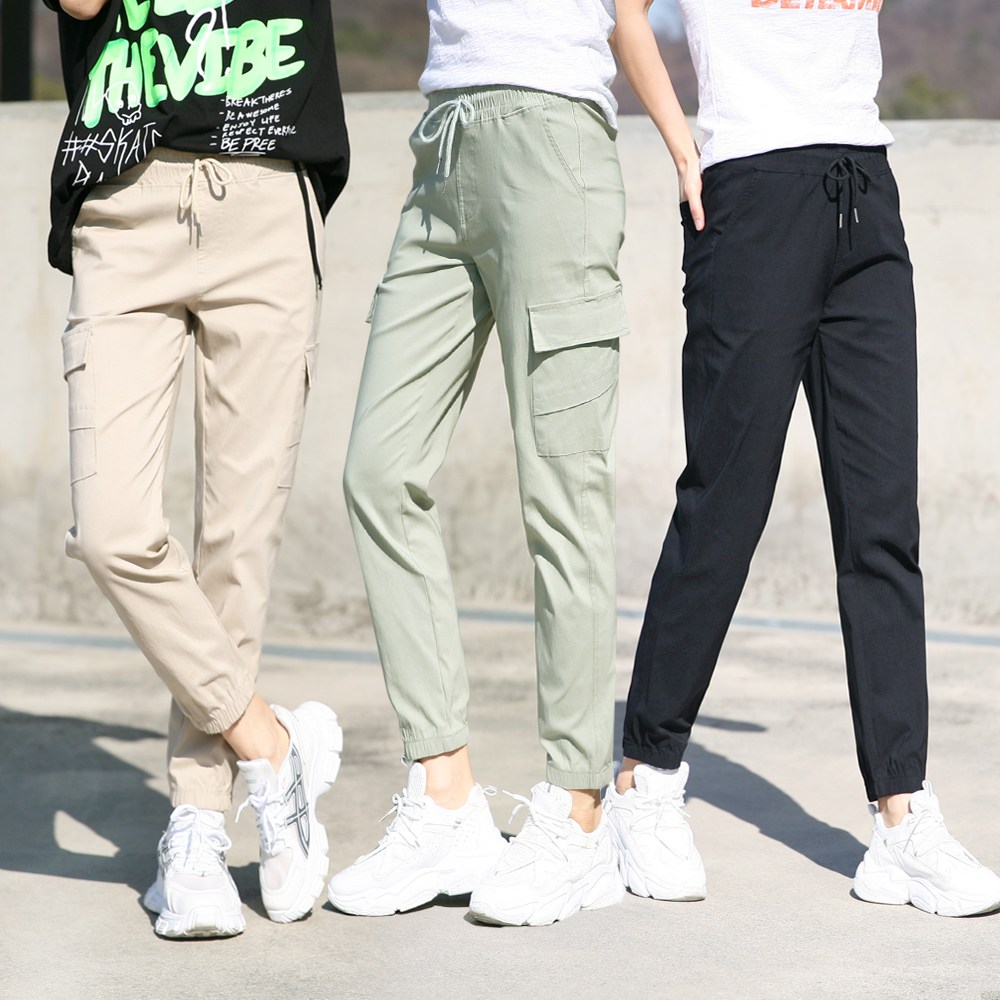 동대문스타일 여성 여름 꿀스판 밴딩 조거 데일리 팬츠 19,700원