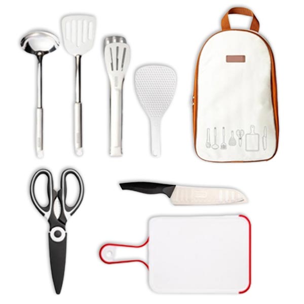 주방부터 캠핑까지! 가성비 좋은 캠핑용 키친 조리도구 7종+휴대용가방 풀세트 21,900원