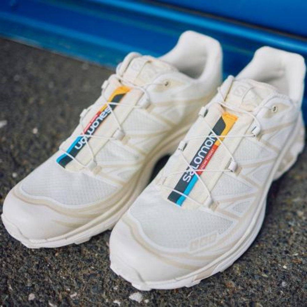 살로몬 XT-6 메쉬 퀵 레이스 스트링 조절 화이트 아이보리 등산화 고프코어 운동화 바닐라 아이스 아몬드 밀크 L47445300 290,000원