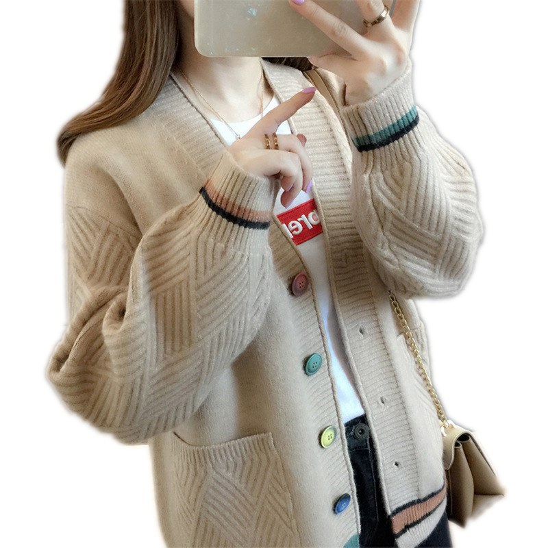 SUNNEER 카디건 슬리브 스웨터 두꺼운 여성 겨울 포켓 니트 코트 봄 가을 스타일 코디 패션 21,900원