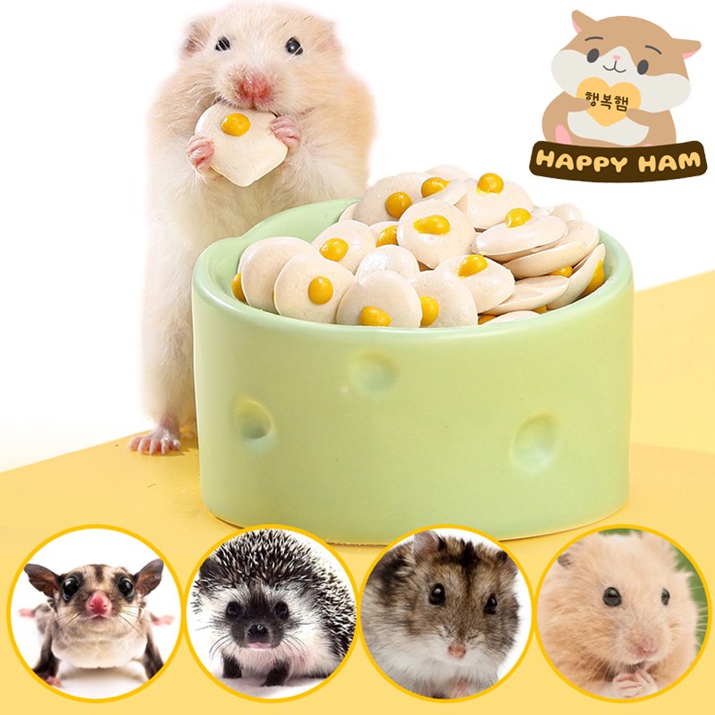 HappyHam 계란후라이 피그미다람쥐 햄스터 고슴도치 소동물 산양유 간식, 현재가 4,980원