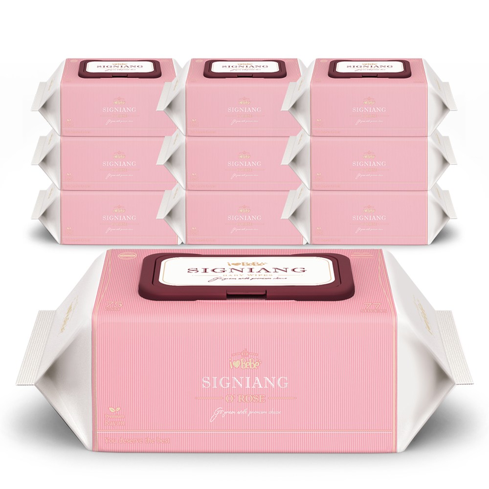 아이러브베베 시그니앙 75g 오로즈 77매 10팩 캡형 아기물티슈, 75g, 77매, 10개 18,900원