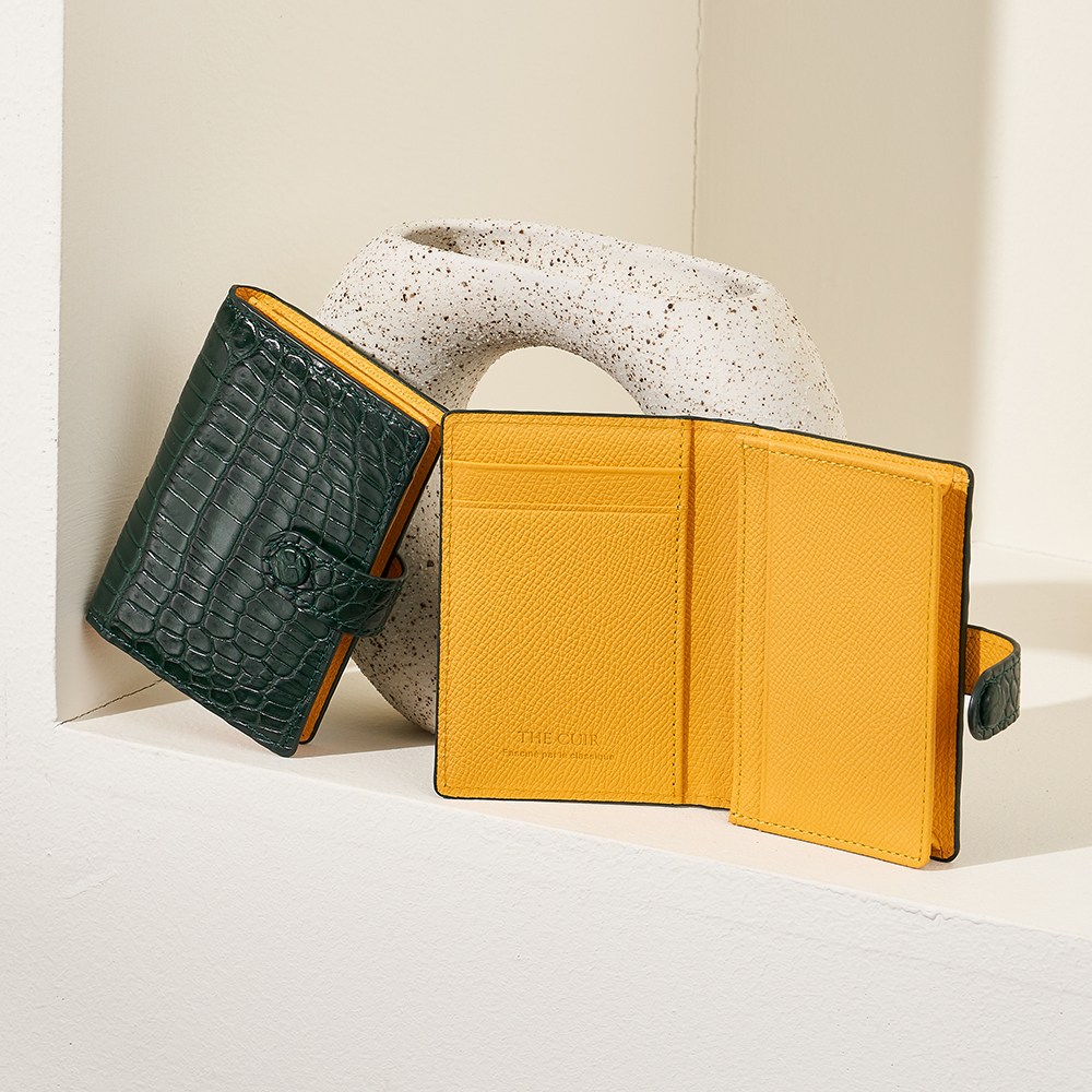 더퀴르 여성 명품 악어가죽 카드지갑 여자 똑딱이 명함지갑 선물 189,000원