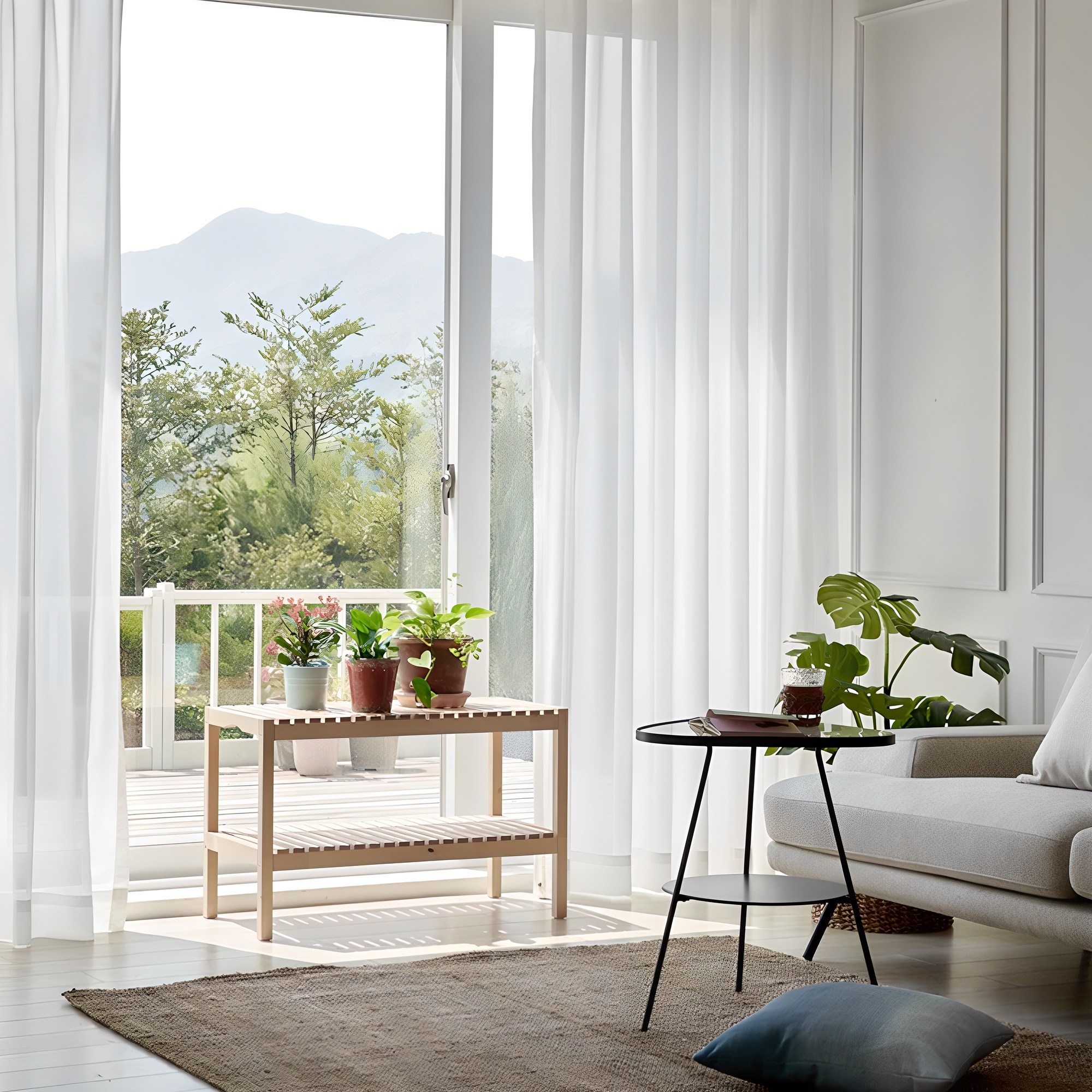 뷰하우스 클라우드 아일렛 쉬폰커튼 2p 세트 38,800원